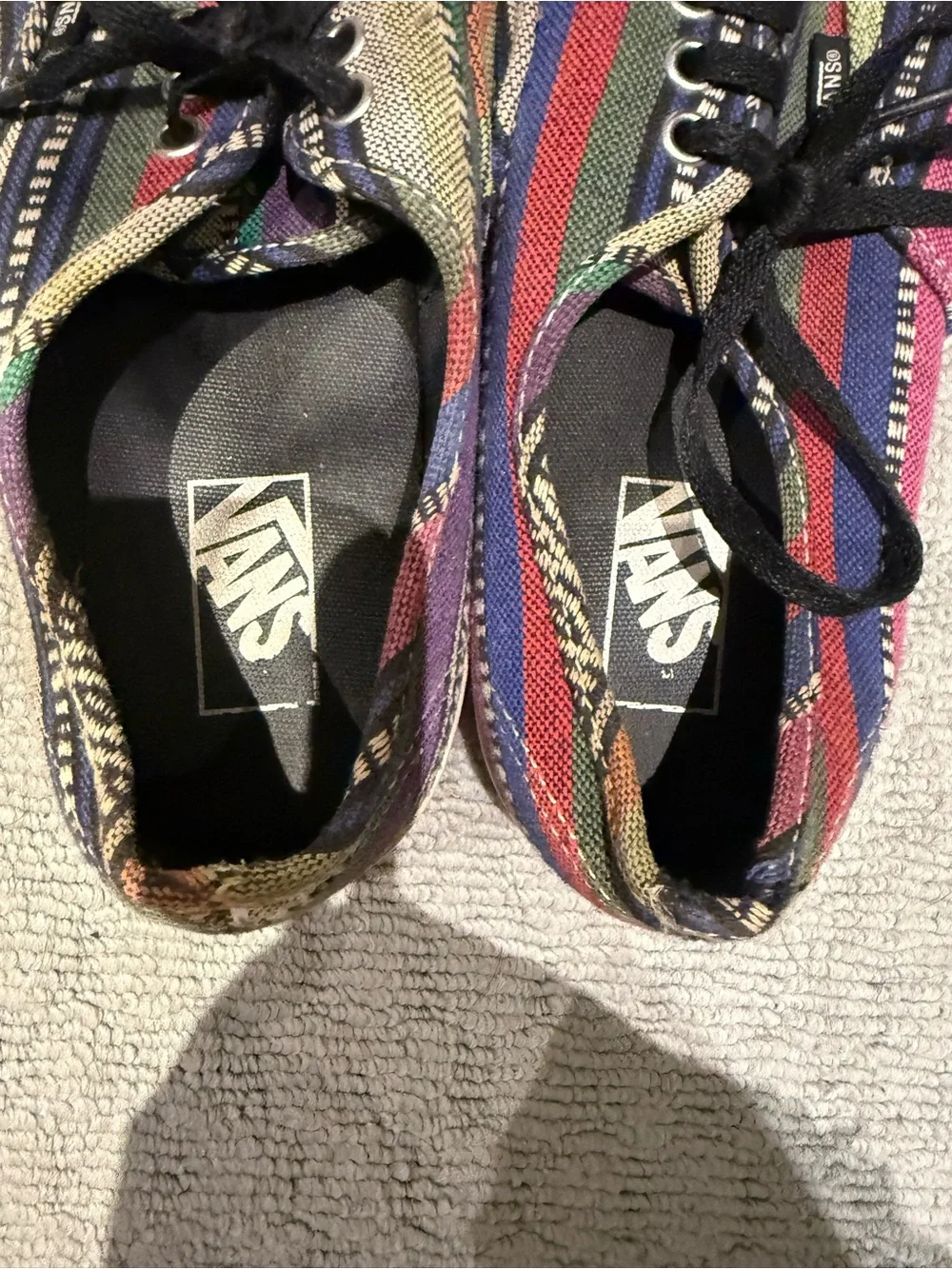 Vans Authentic Low-Top Sneakers in Multicolor Stripe